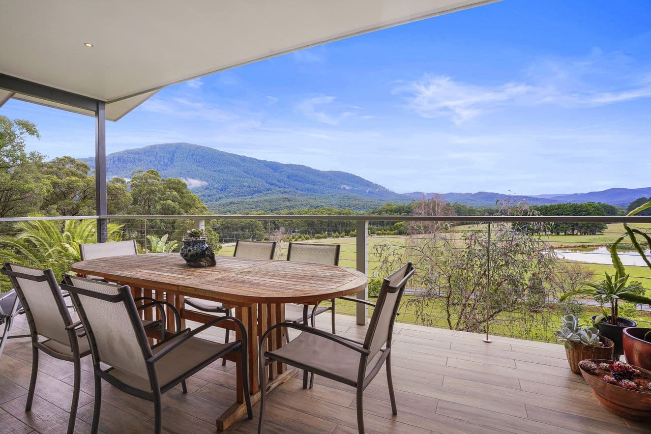 Outdoor dining view