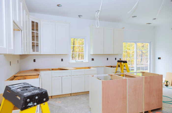 Kitchen under construction