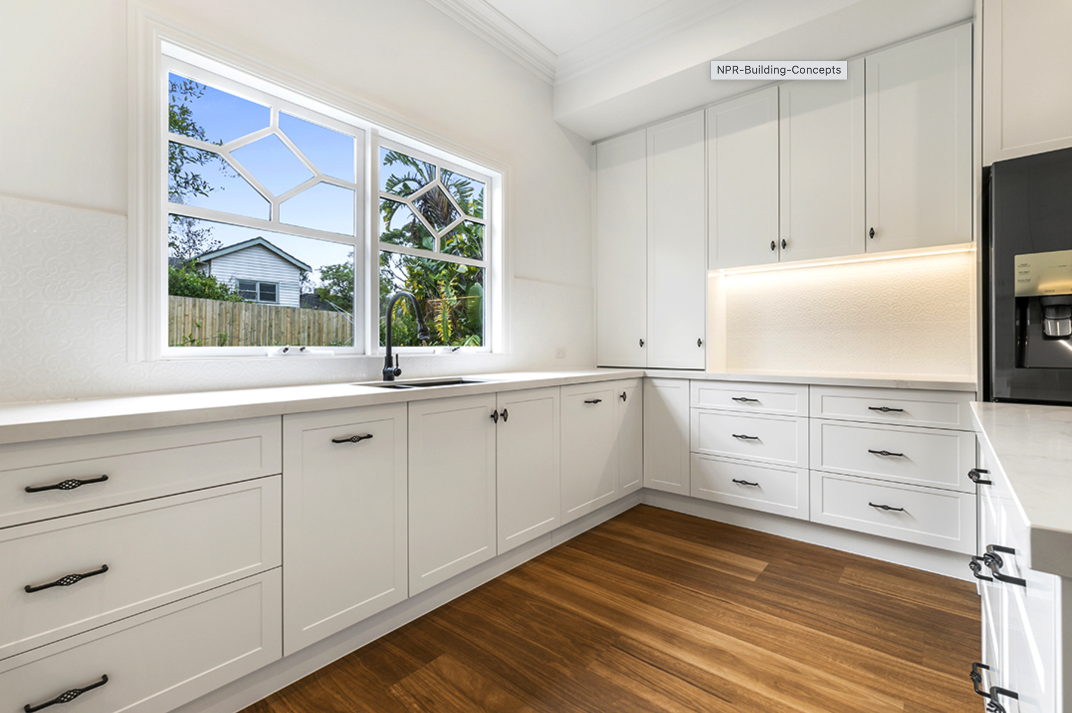 Custom kitchen in a Mont Albert home built by NPR